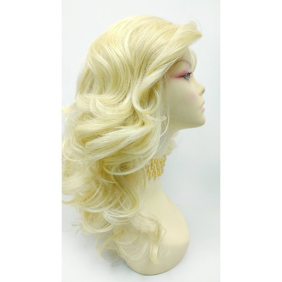 Lace front long wavy blonde heat resistant wig main image 6